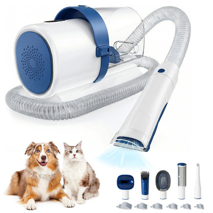JHK 2.5L Professional Pet Grooming Vacuum Kit 3 Suction Modes and 5 Groomer Tools with Cordless Low Noise Dog Clippers