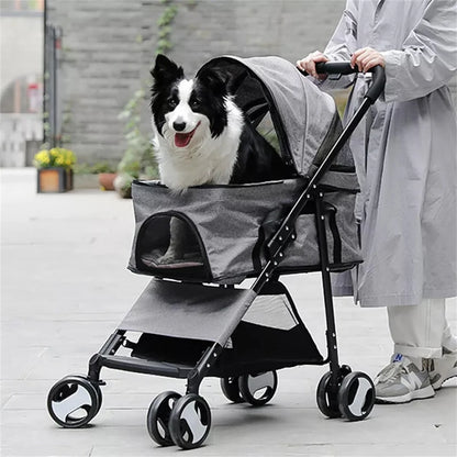 Stroller Foldable Travel Carrier For Cat Or Dog