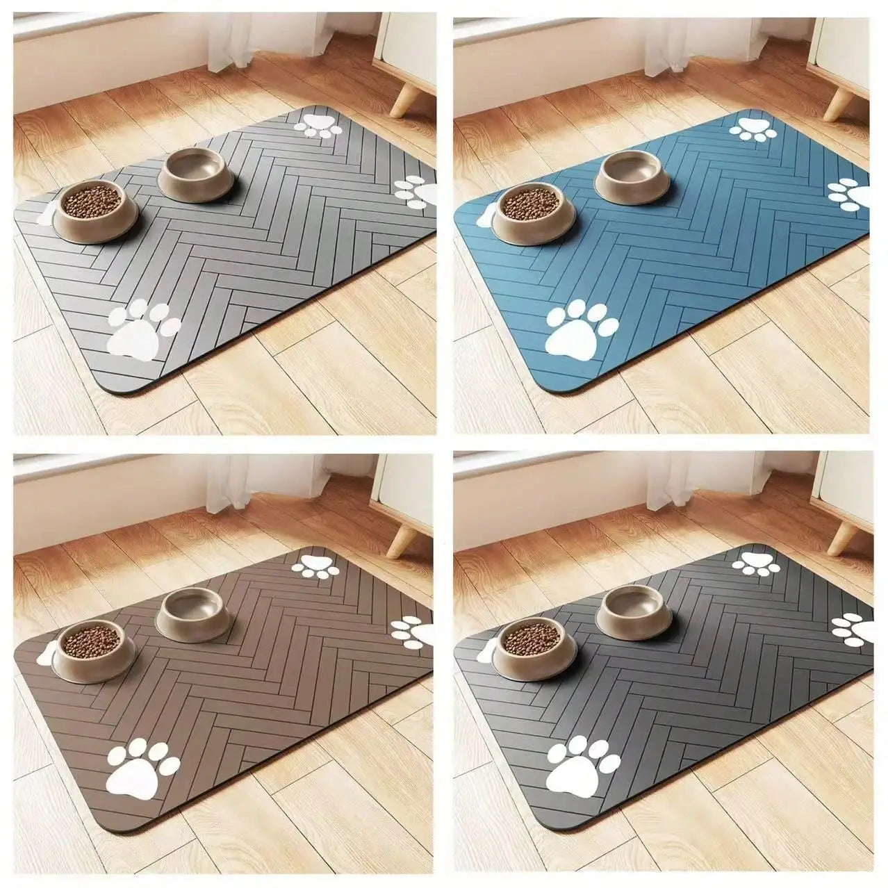 1pc Pet Feeding Mat - Dog/Cat Food Placemat, Anti-Mess Floor Pad