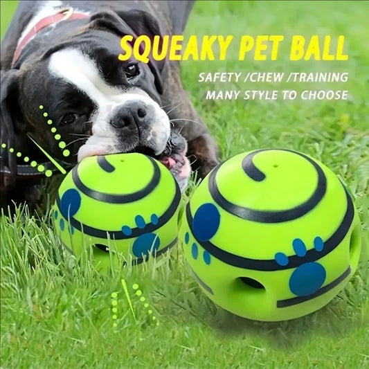 Wobble Wag Giggle Ball Interactive Dog And Cat Toy Chew Toy Giggle Sounds When Rolled or Shaken