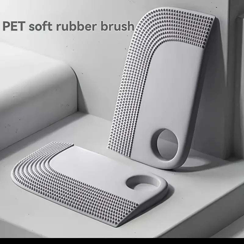 2Pieces Flexible Silicone Pet Hair Remover - for Carpets Seats Attire, Ideal for Cat Dog Shedding Hair Elimination