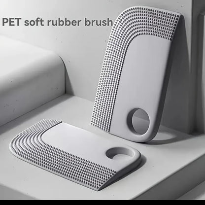 2Pieces Flexible Silicone Pet Hair Remover - for Carpets Seats Attire, Ideal for Cat Dog Shedding Hair Elimination