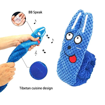 Dog Puzzle Feeder, Interactive Plush Toy Indestructible Resistant Foldable Snail