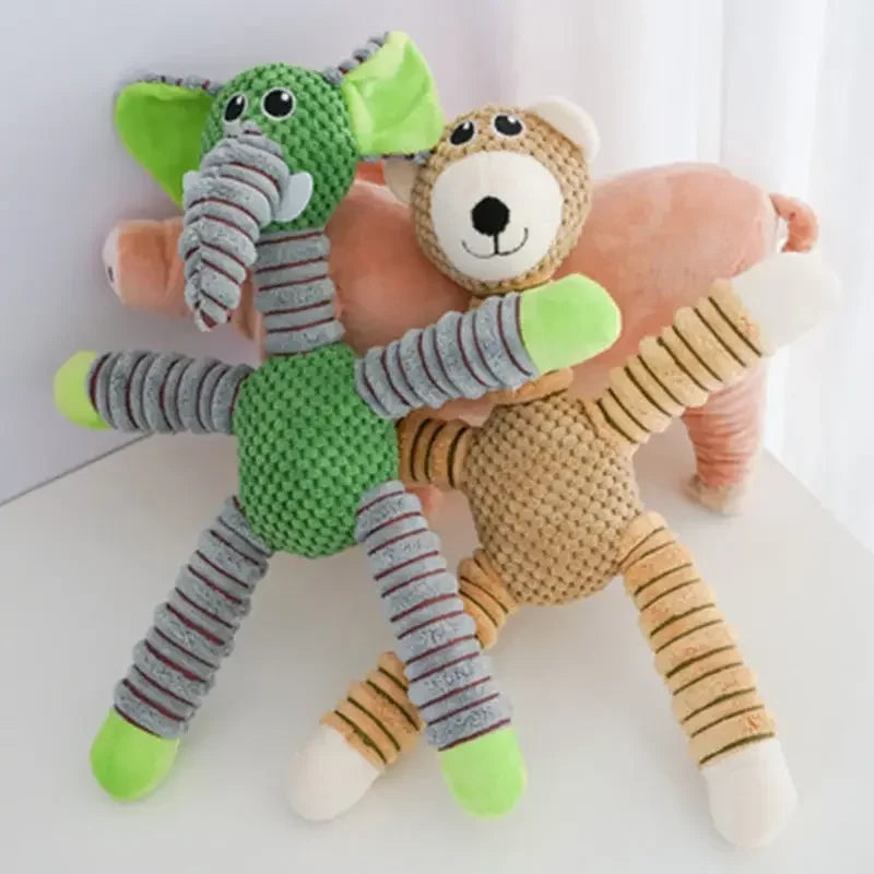 Indestructible Squeaky Dog Toy for Large Dogs Soft Plush Chew Toys For Aggressive Chewers