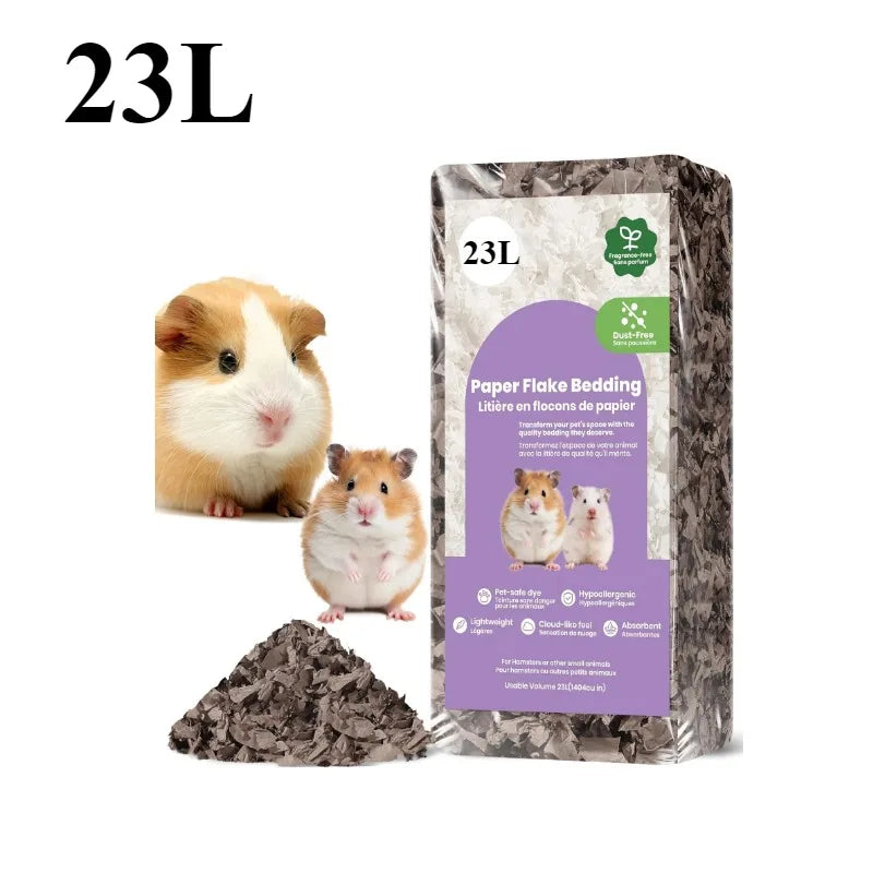 Small Pet Bedding Hamster Rabbits Guinea Pigs Odor Control Dust-Free Moisture Absorbent Natural Paper Shavings