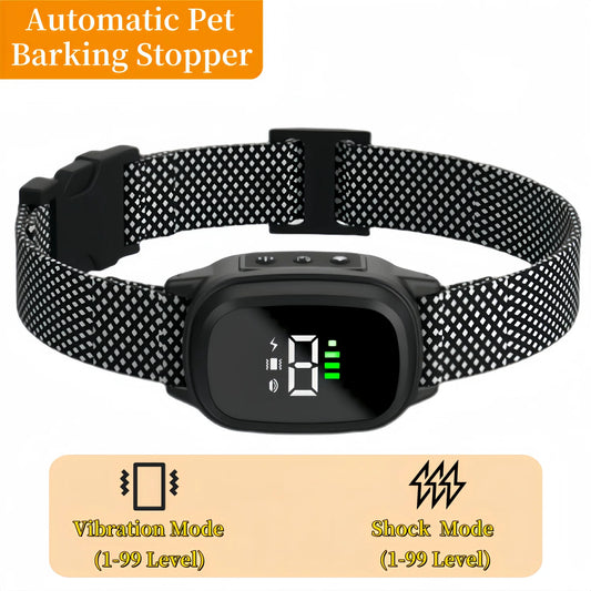 Waterproof Dog Bark Collar,Rechargeable Anti-Bark Collar Vibration Training Collar For Small,Medium Dog