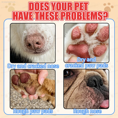 Pet Paw Protector Dog Nose Balm Healing Salve for Cracked Dry Paws Soothing Moisturizer Lick Safe