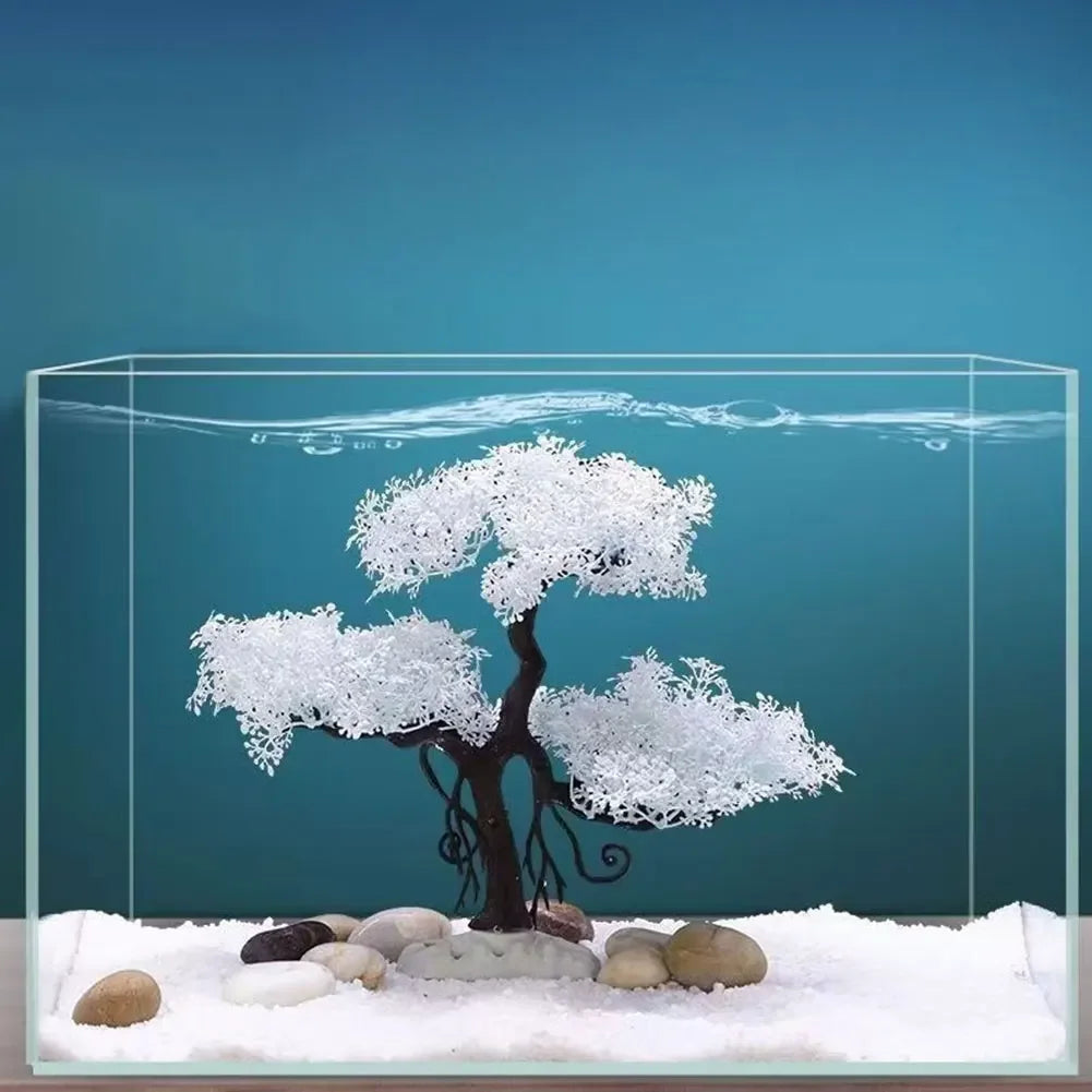 Realistic Sakura Aquarium Fish Tank Decoration Creative Beautiful Aquarium Ornament