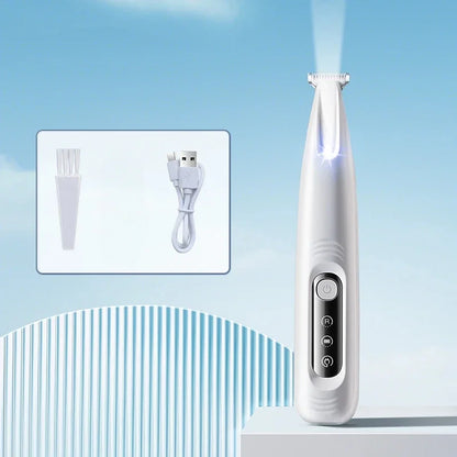 Type C Dog Paw Trimmer with LED Light Waterproof Pet Hair Trimmer with LED Display