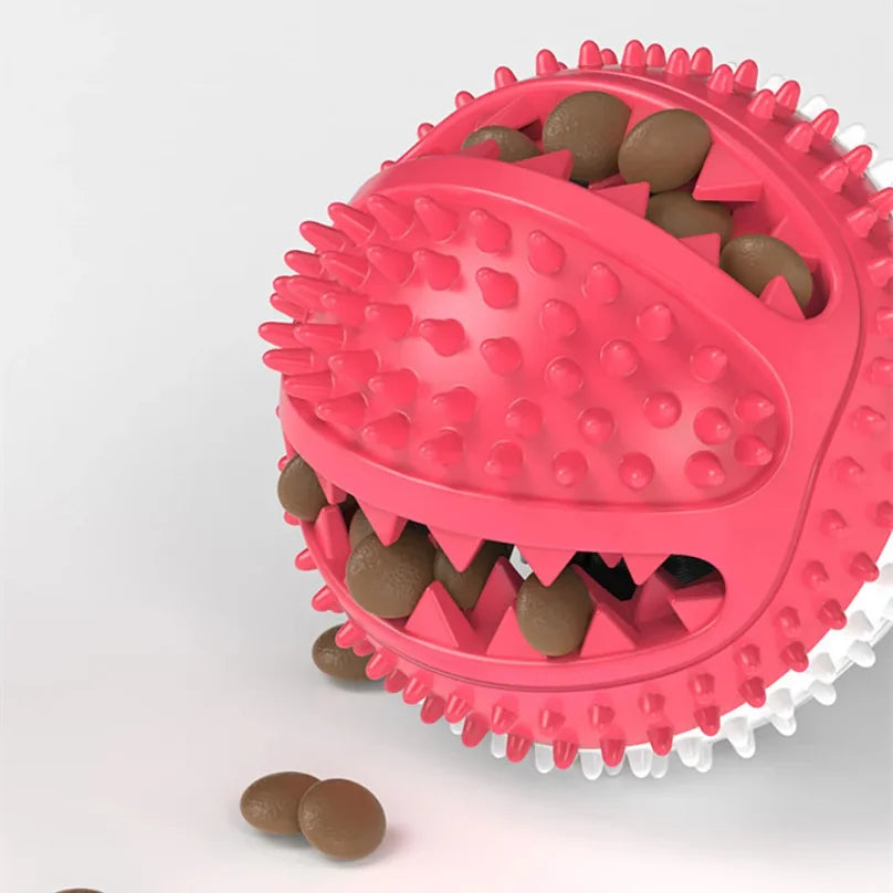 Dog Food Toys, Silicon Suction Cup, Interactive Dog Ball For Tug and Chew Tooth Cleaning