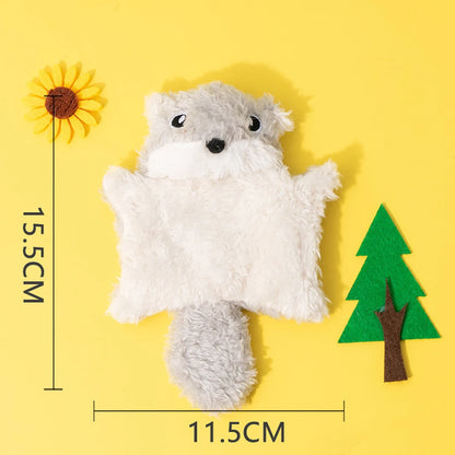 Small Cat Toy Cute Little Flying Squirrel Interaction Toy With Squeak