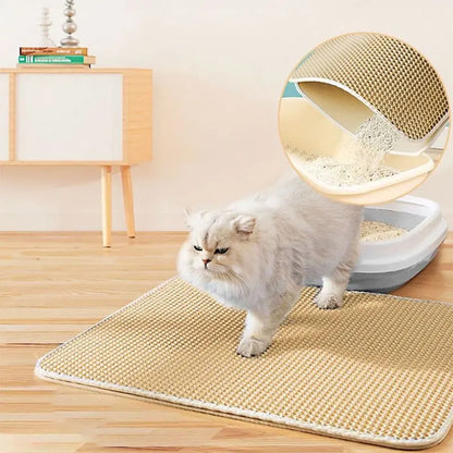 Cat Litter Mat Waterproof Double Layer Litter Trapping