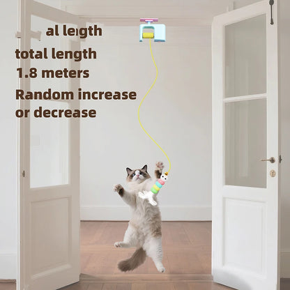 BOOTEELY Interactive Hanging Cat Retractable String RechargeableToys for Indoor Kittens and Bored Adults