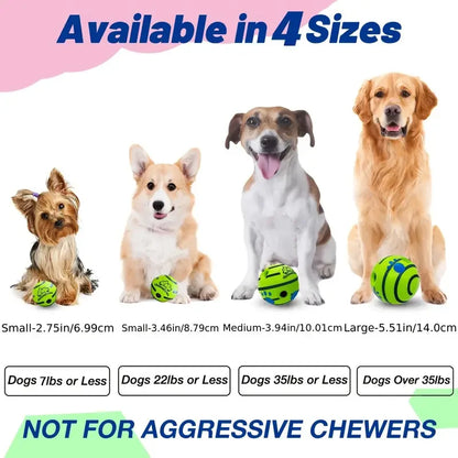 Wobble Wag Giggle Ball Interactive Dog And Cat Toy Chew Toy Giggle Sounds When Rolled or Shaken