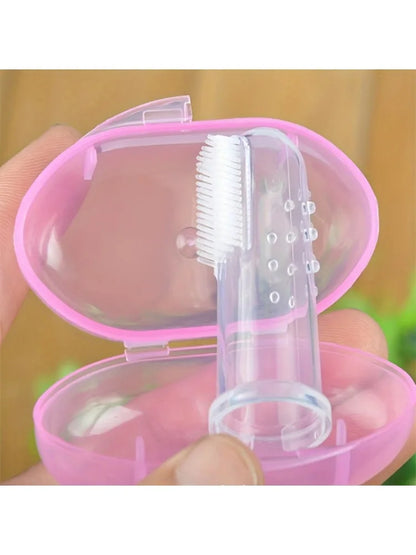 5 PCS Pet Finger Toothbrush Set - Soft Silicone Tooth Brush for Cats & Dogs