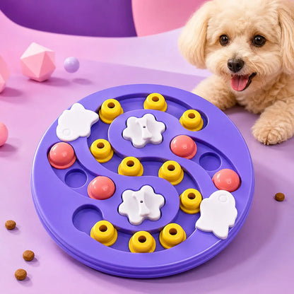 Dog Puzzle Toys Slow Feeder, Interactive IQ-Enhancing Food Dispenser, Non-Slip Slow Eating Bowl