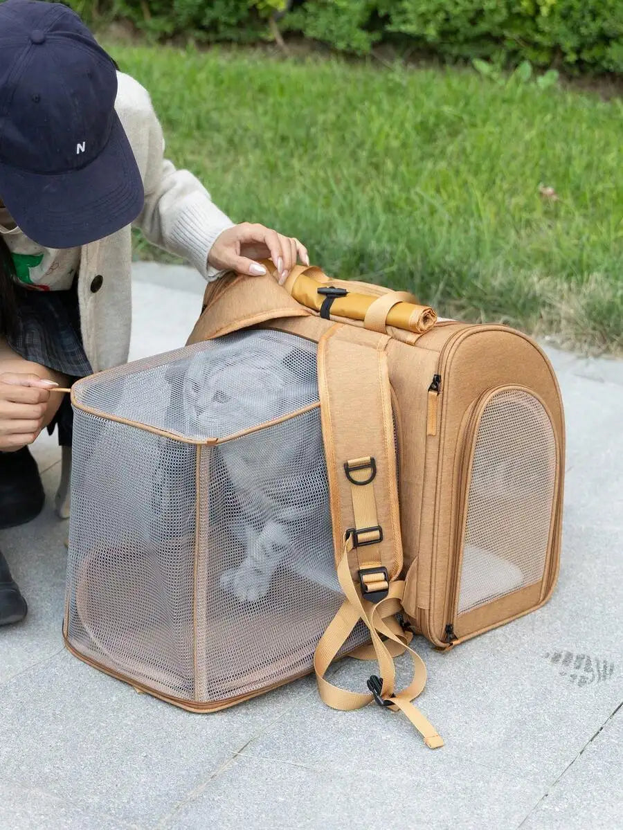 Pet bag, portable pet carrier,  - soft-sided cat carrier for medium-sized cats and small dogs up to 15 pounds,