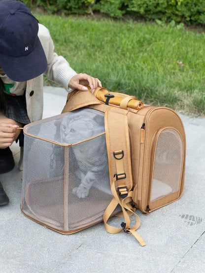 Pet bag, portable pet carrier,  - soft-sided cat carrier for medium-sized cats and small dogs up to 15 pounds,