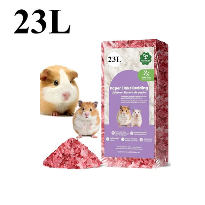 Small Pet Bedding Hamster Rabbits Guinea Pigs Odor Control Dust-Free Moisture Absorbent Natural Paper Shavings
