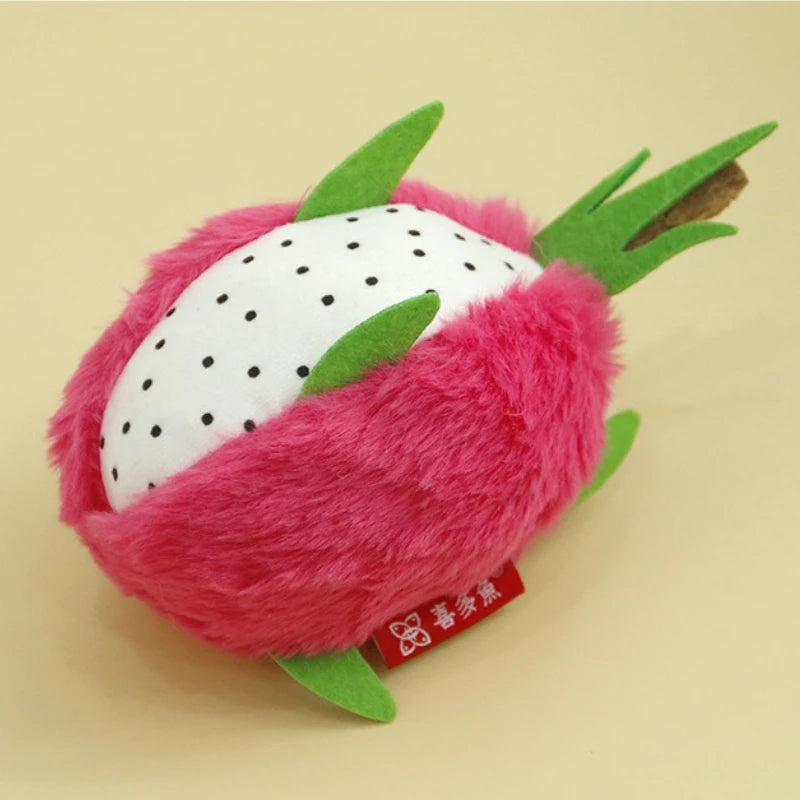 Plush Chew Toy Catnip Interactive Bite-resistant Dragon Fruit Kitten And Cat Toy