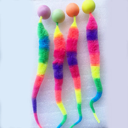 Interactive Cat toys Colorful bouncing ball with teasers