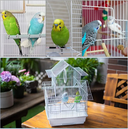 Lightweight Travel Bird Cage for Small Birds - Parakeets, Lovebirds, Finches