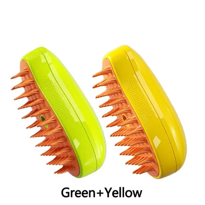 Steam Brush With Electric Sprayer for Massaging Pets, Grooming tool Shedding 3 in 1