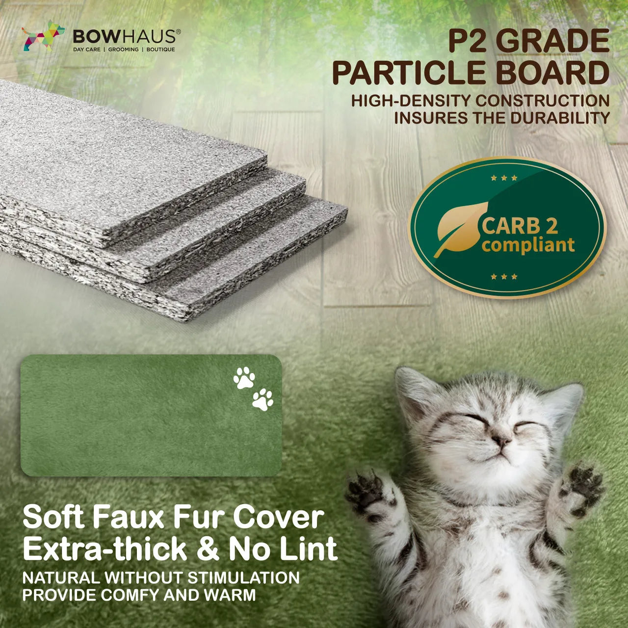 Cactus Cat Tree Tower for Indoor Cats, Green Cute 20-Inch Small Cat Tree with Thickened Base,