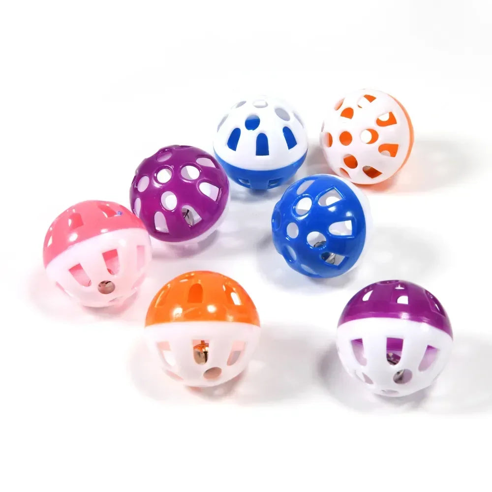 10pcs Colorful Hollow Rolling Bell Ball Bird Toy