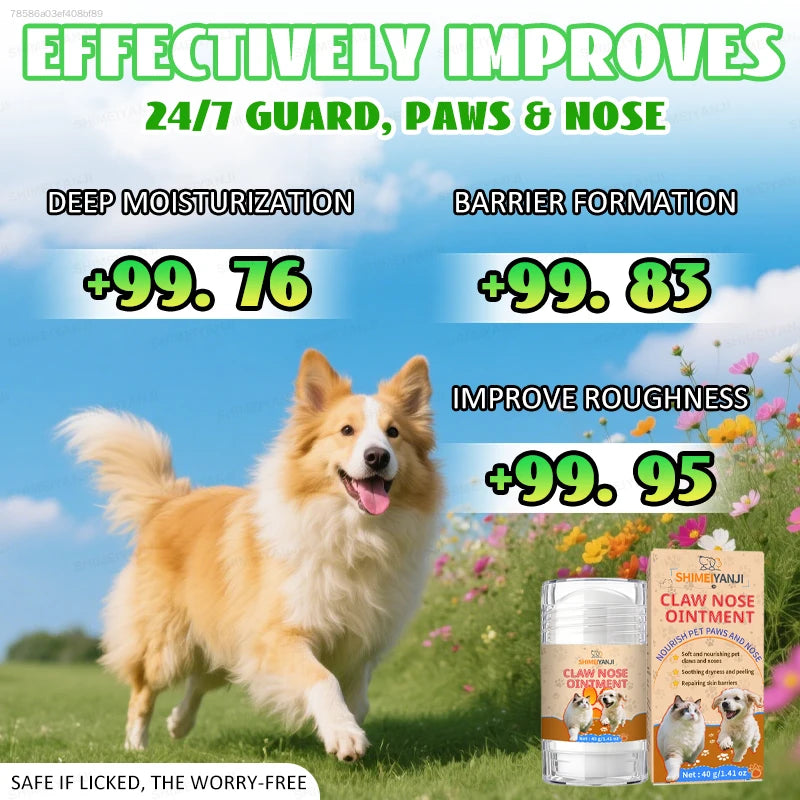 Pet Paw Protector Dog Nose Balm Healing Salve for Cracked Dry Paws Soothing Moisturizer Lick Safe