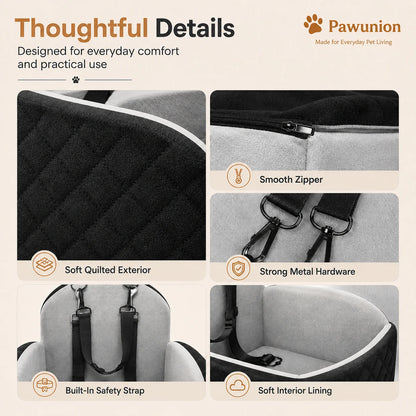 Dog Car Seat for Small/Medium/Large Dogs, Memory Foam Dog Booster Seat with Thick Cushion cool mat up to 55 lbs or 2 Small Dogs,