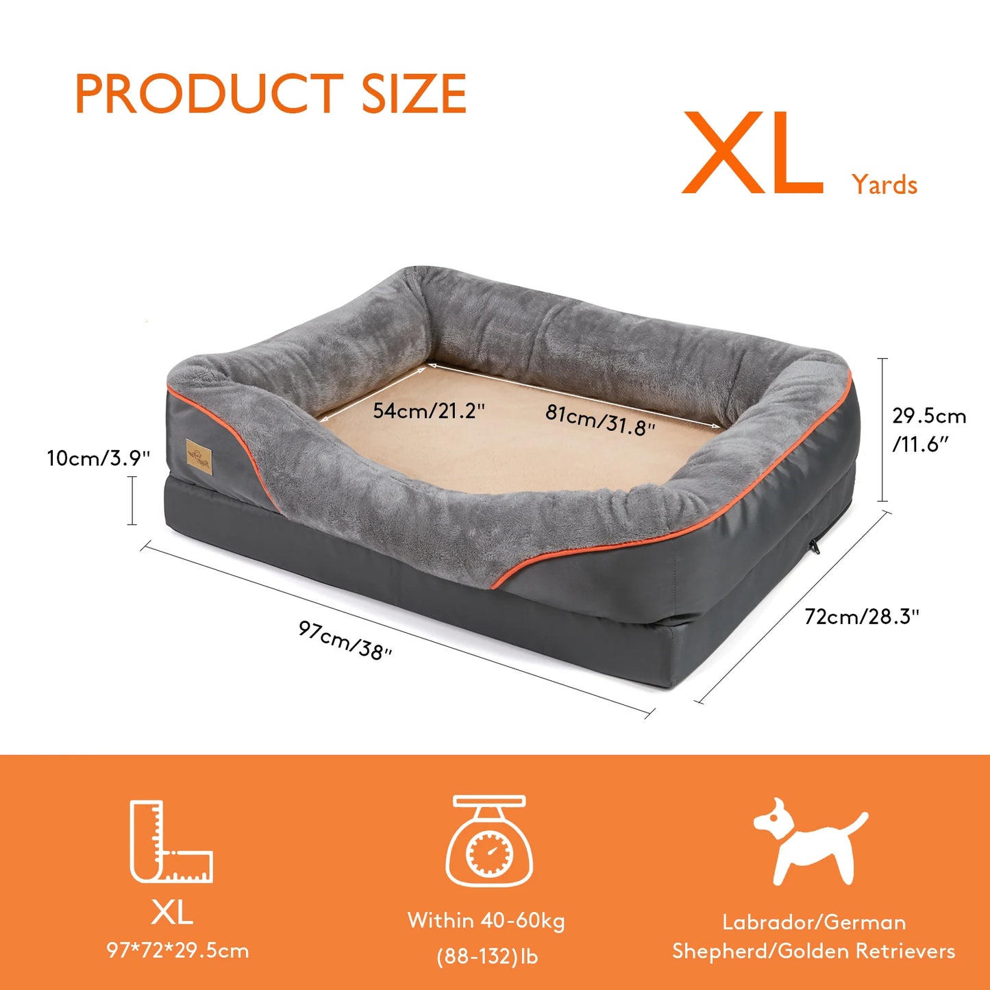 Large Dog Soft Comfortable Anti Allergy Warm Fleece Bed Washable And Waterproof
