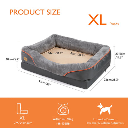 Large Dog Soft Comfortable Anti Allergy Warm Fleece Bed Washable And Waterproof