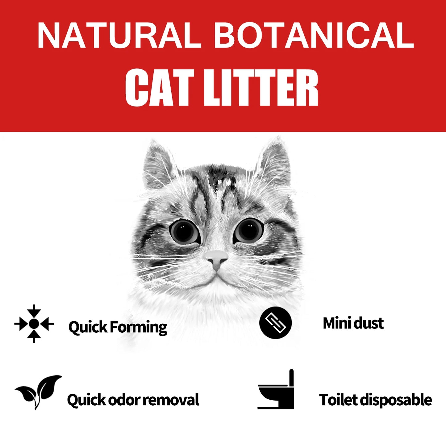 Sumlov Tofu Cat Litter, Natural Botanical, Dust-Free, Flushable, Quick Clumping, Odor Control, light scent, environmental