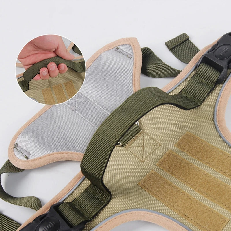 Reflective Harness for Medium and Large Dogs Waterproof Oxford Cloth