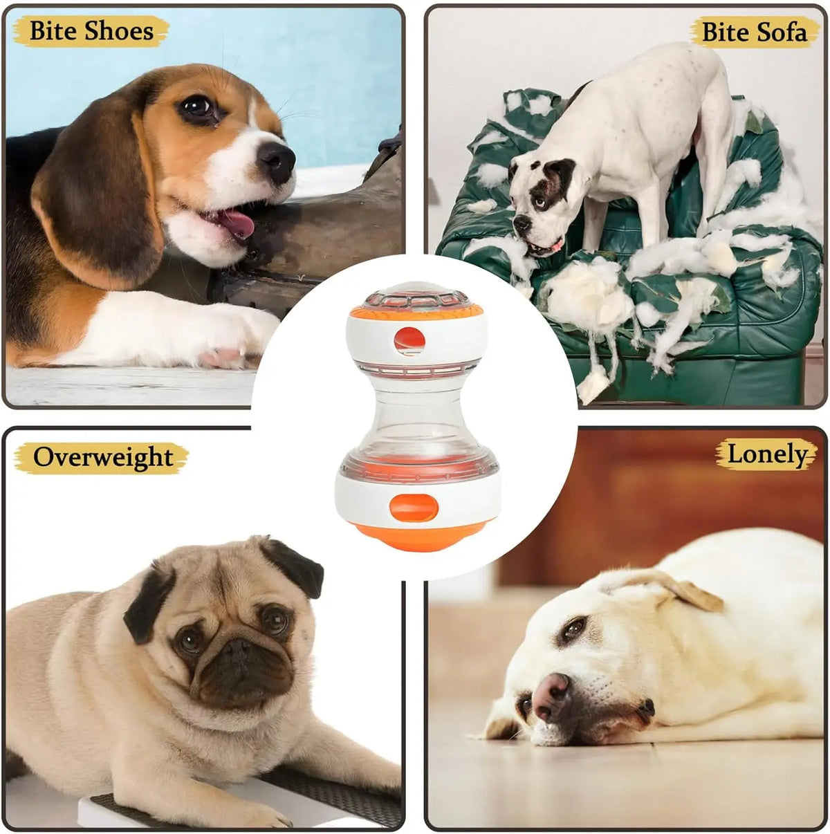 Interactive Dog Treat Dispenser Toy - Dog Puzzle Rolling Leaking Food Ball