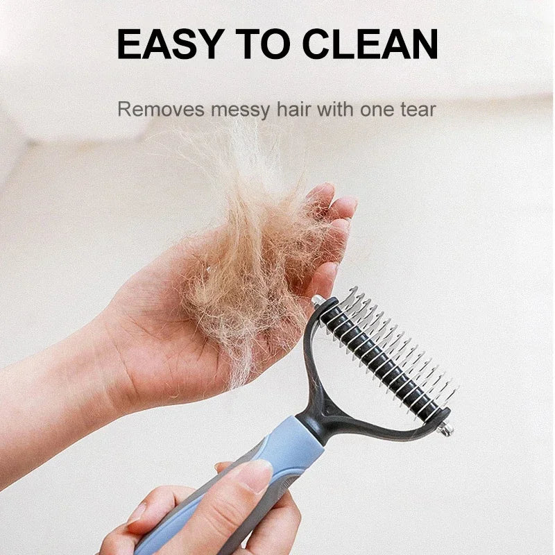 Double Sided Stainless Steel Pet Grooming Brush For Dog And Cat.