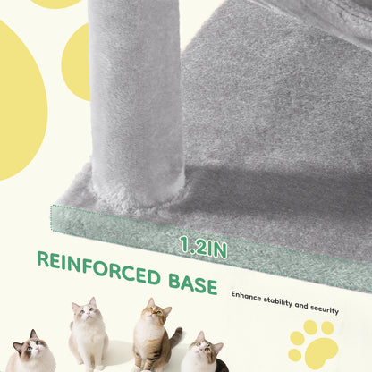 Tall Multi-Cat Climbing Tower for Pet Furniture -  Natural Sisal Scratching Posts Stable Pet House for Indoor Cat