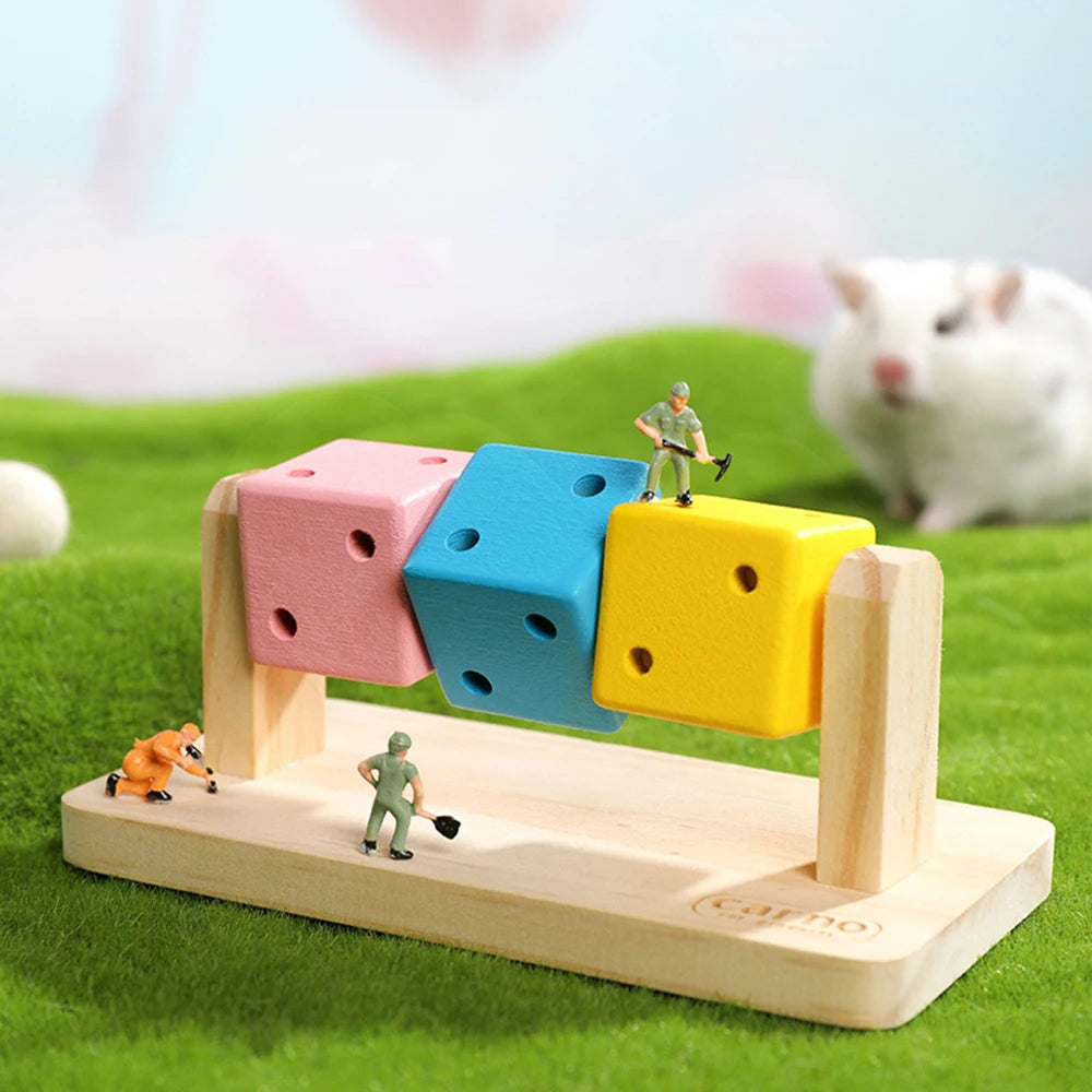 1PC Hamster Chew Toy, Wood Platform Grinding Teeth Toys