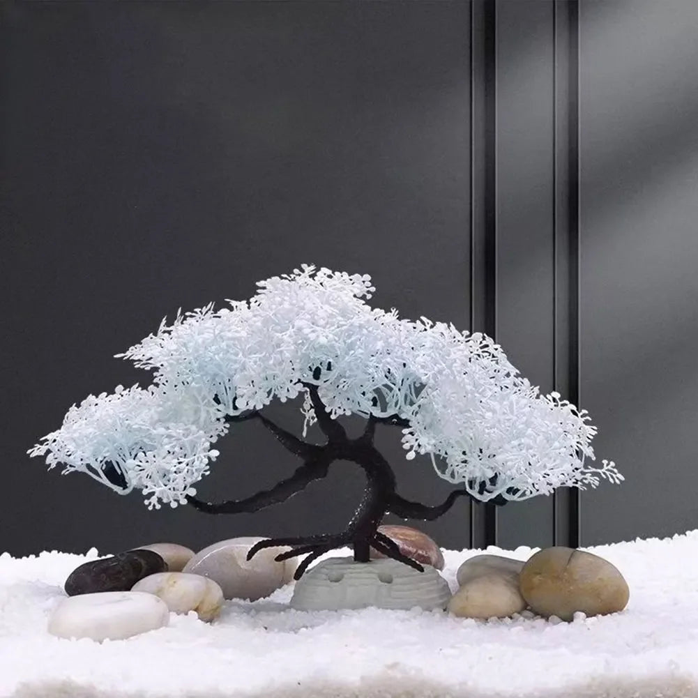 Realistic Sakura Aquarium Fish Tank Decoration Creative Beautiful Aquarium Ornament
