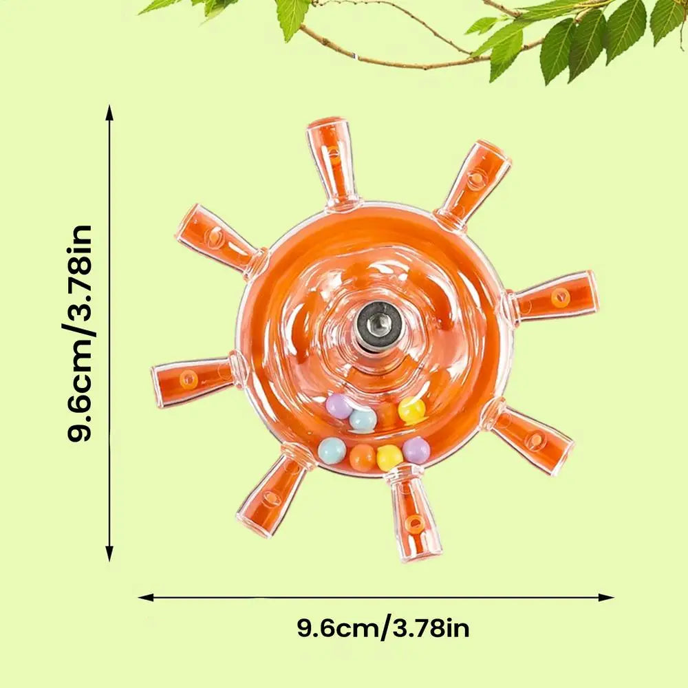 Interactive Parrot Rotating Windmill Rotating Treat Dispenser For Mental Stimulation And Entertainment