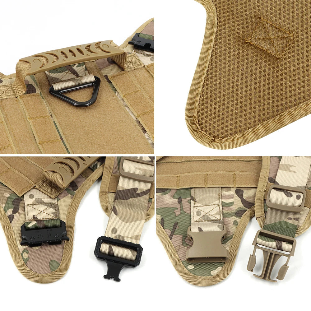 Heavy duty vest made of 1050D Nylon with sturdy stitching for extra durability and wearability, suitable for all field use.