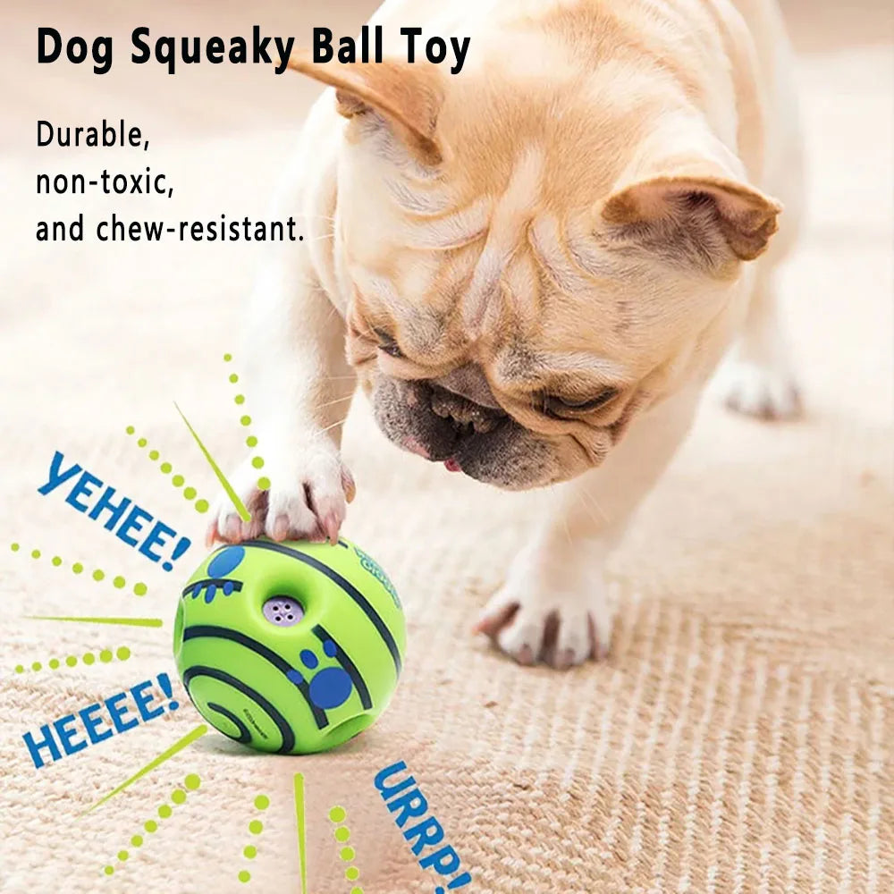 Wobble Wag Giggle Ball Interactive Dog And Cat Toy Chew Toy Giggle Sounds When Rolled or Shaken
