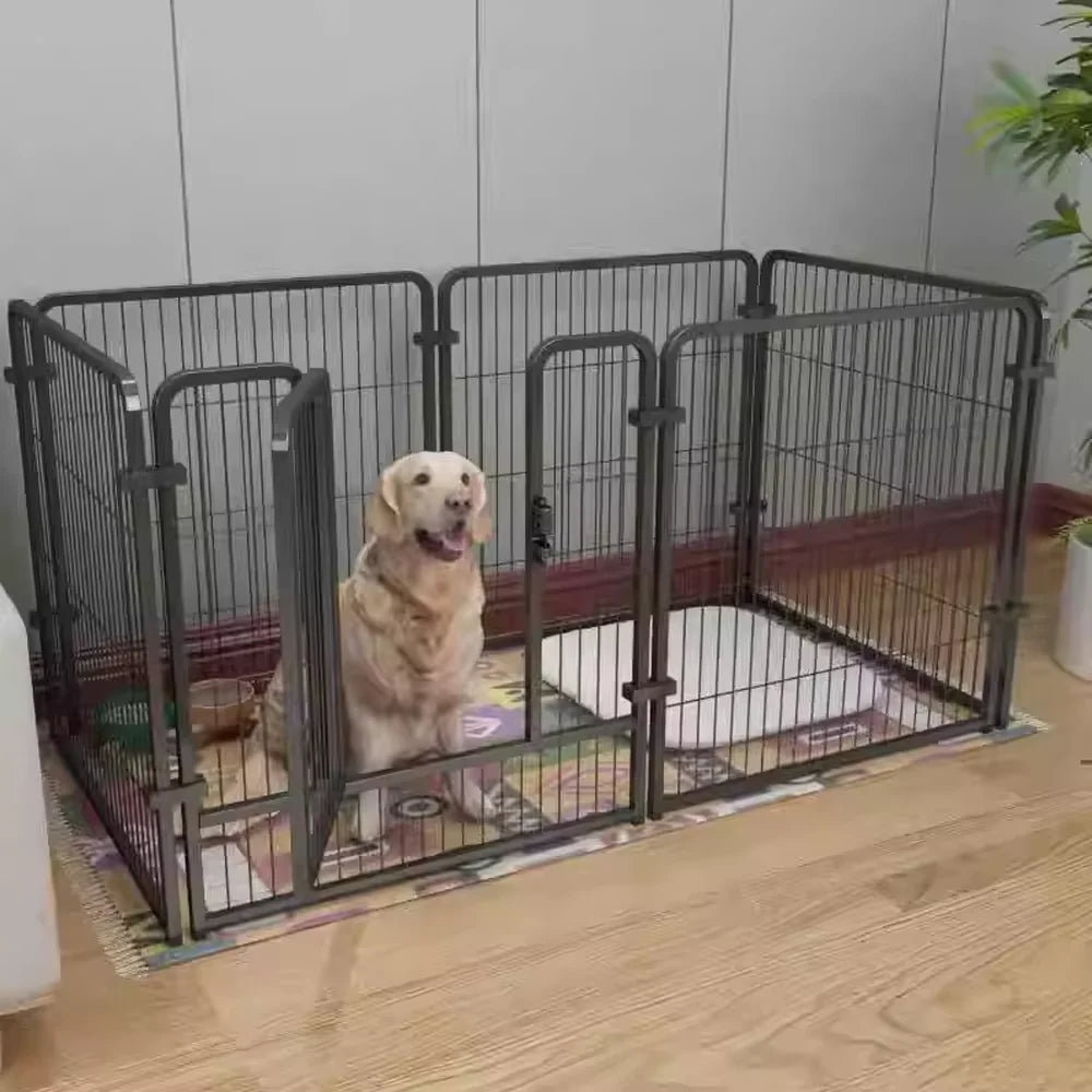 Dog Fence Playpen Foldable Exercise Kennel, Escape Barrier Heavy Duty Cage