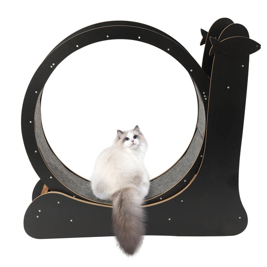 110*34*102cm Cat Exercise Wheel Large Cat Treadmill with Carpeted Runway