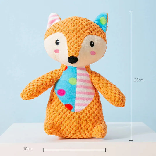 Pet Dog Plush Toy Bite Resistant Interactive Squeaky Dog Chewing Toy Dog Teeth Cleaning