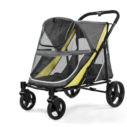 Dog Stroller for Large Dogs & Big Pets, Heavy-Duty with Lockable Wheels, Adjustable Handle