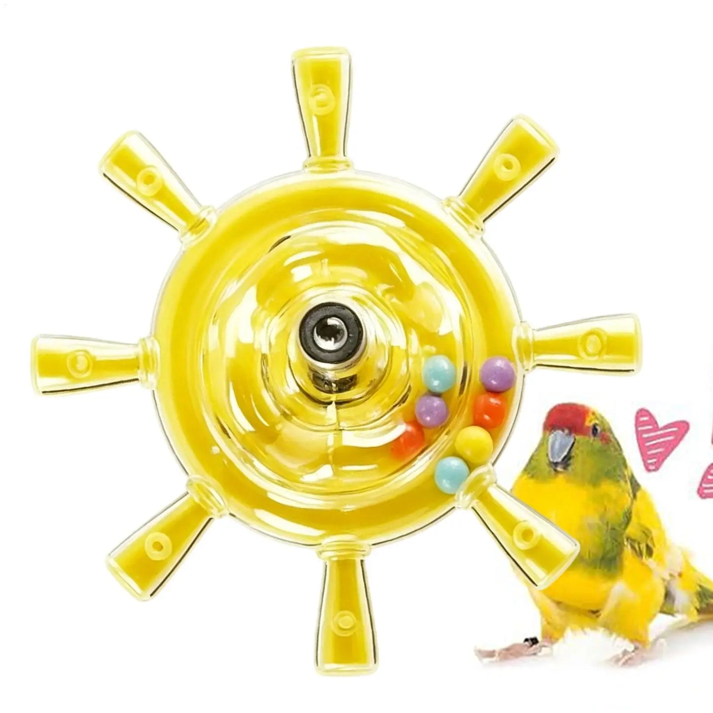 Interactive Parrot Rotating Windmill Rotating Treat Dispenser For Mental Stimulation And Entertainment