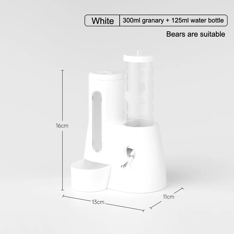 2In1 Hamster Feeder And Waterer Large Capacity Leakproof Automatic Feeder Leak Proof
