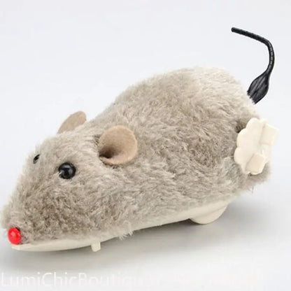 Lifelike Plush Running Mouse Interactive Enrichment Toy For Cats